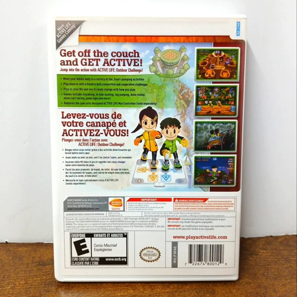 Active Life Outdoor Challenge, Nintendo Wii, 2008, COMPLETE, CIB